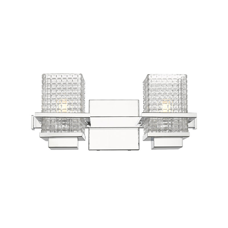 2 - Light Dimmable Bath Bar, Polished Chrome