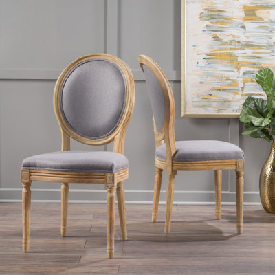 Chaise d'appoint rembourrée à dossier Roi Louis Jair