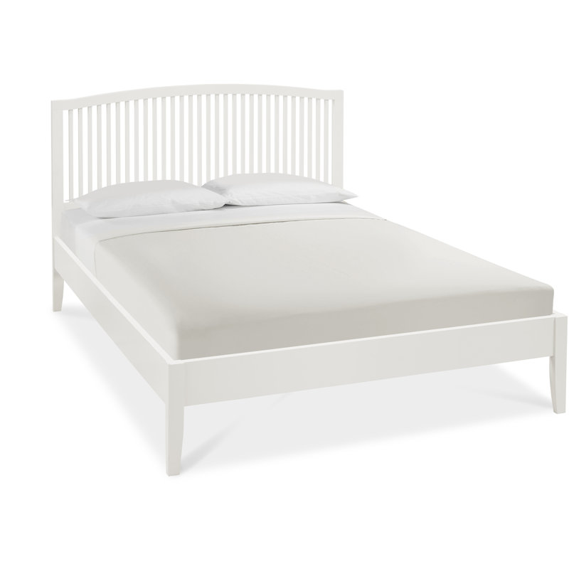 Lund Solid Wood Bed, White, Small Double (4')
