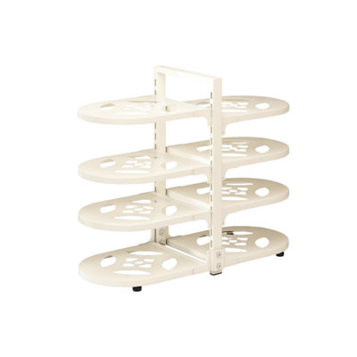 Adjustable White 8-Tier Heavy Duty Pots and Pans Organizer Under Cabinet