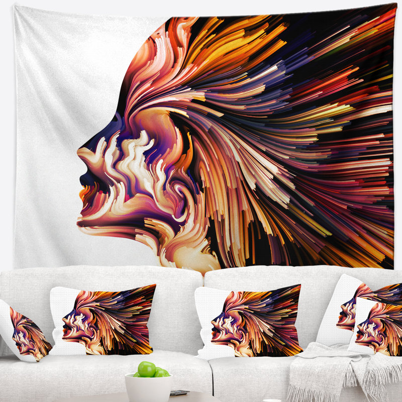Couleurs de la tapisserie d'imagination, H 32 po x l 39 po