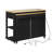 47" Kitchen Island with Extendable Dining Table, Power Outlet & Internal Storage Rack-129470392
