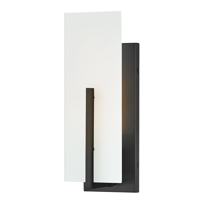 Halbert Medium Single Light Sconce, Black
