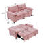 Canapé-lit convertible en velours avec matelas dépliable-1351291087