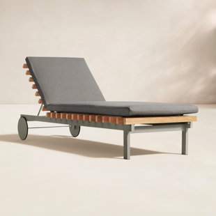 Perch 26'' Outdoor Powder Coated Aluminum Chaise Lounge