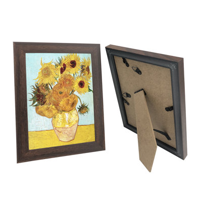 5x7 Picture Frame Set of 6 with Real Glass for Pictures 4x6 with Mat or 5x7 Without Mat, Wall Gallery or Tabletop display Photo Frames in Walnut