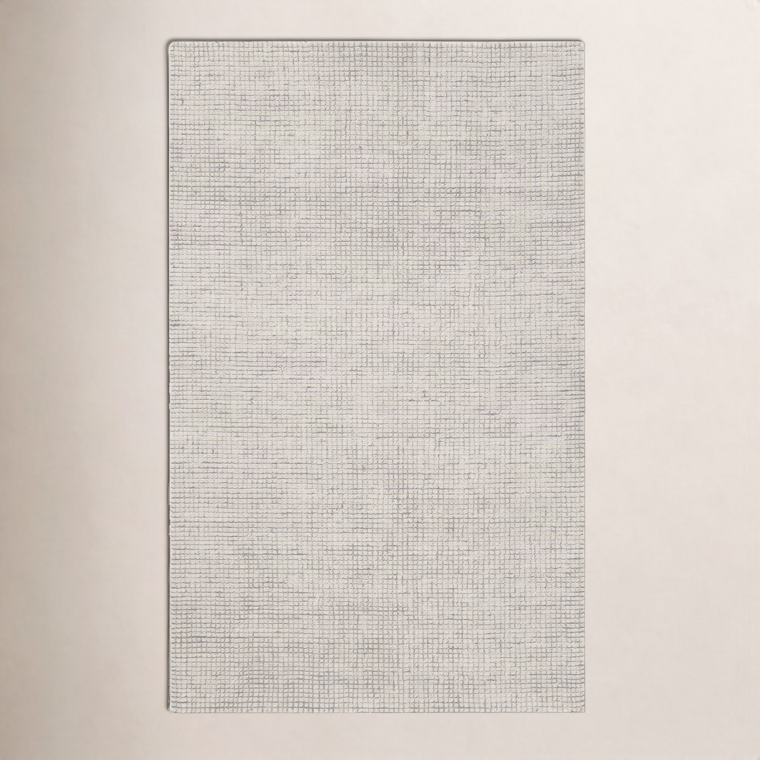 Hand-Tufted Striped Wool Rug, Ivory / Gray, Rectangle 3' x 5'