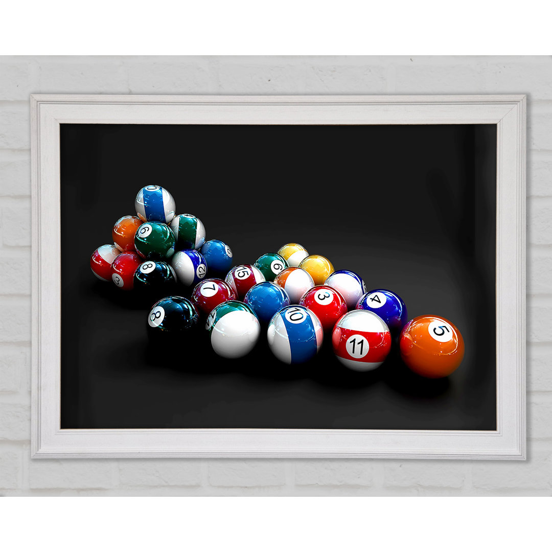 Double Pool Balls - Einzelne Bilderrahmen Kunstdrucke