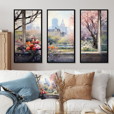 New York, Central Park Window Views II - art mural de New York