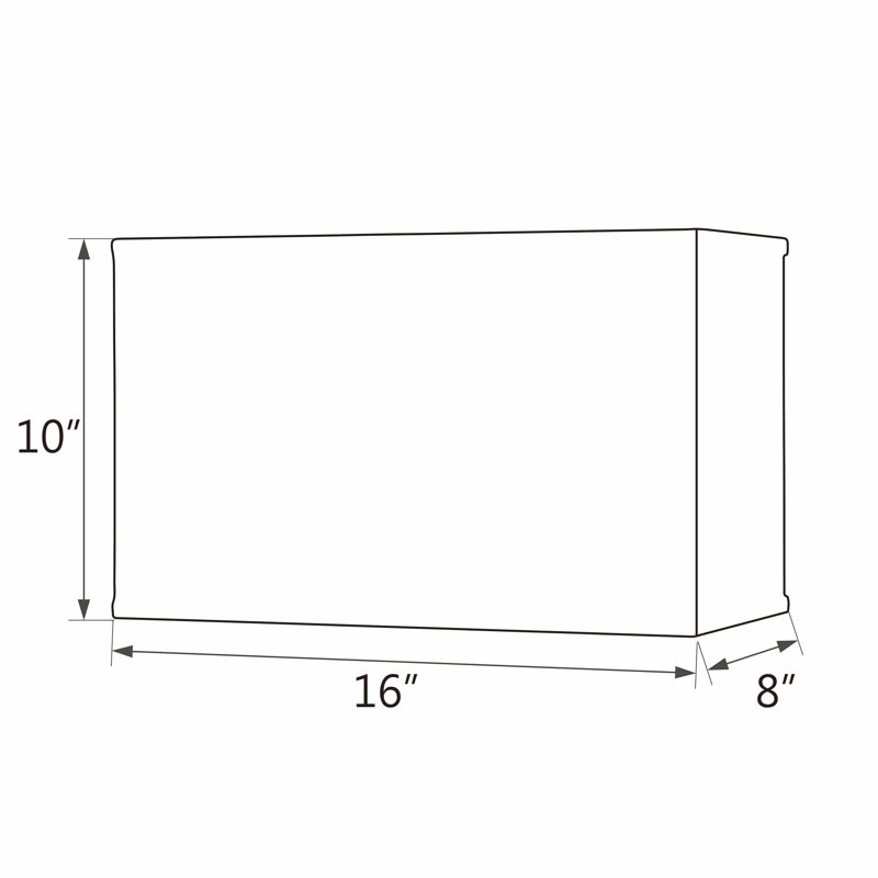 Abat-jour rectangulaire en lin 10 "(araignée), Gris clair