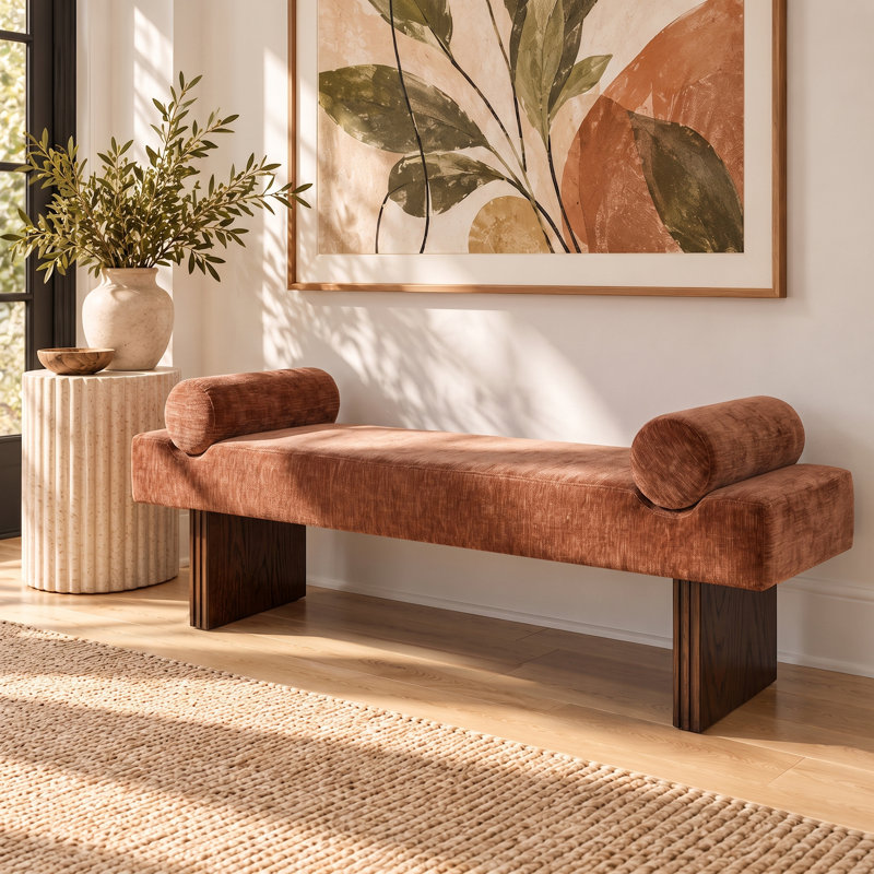 Banc rembourré en chenille l 60 po, Terra