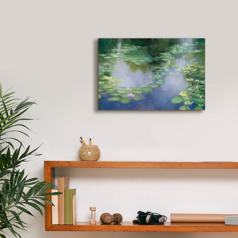 «Blue Lily 3» par Julia Purinton, art mural épique Graffiti, 40 po x 26 po, H 12 po x l 18 po x P 0,75 po