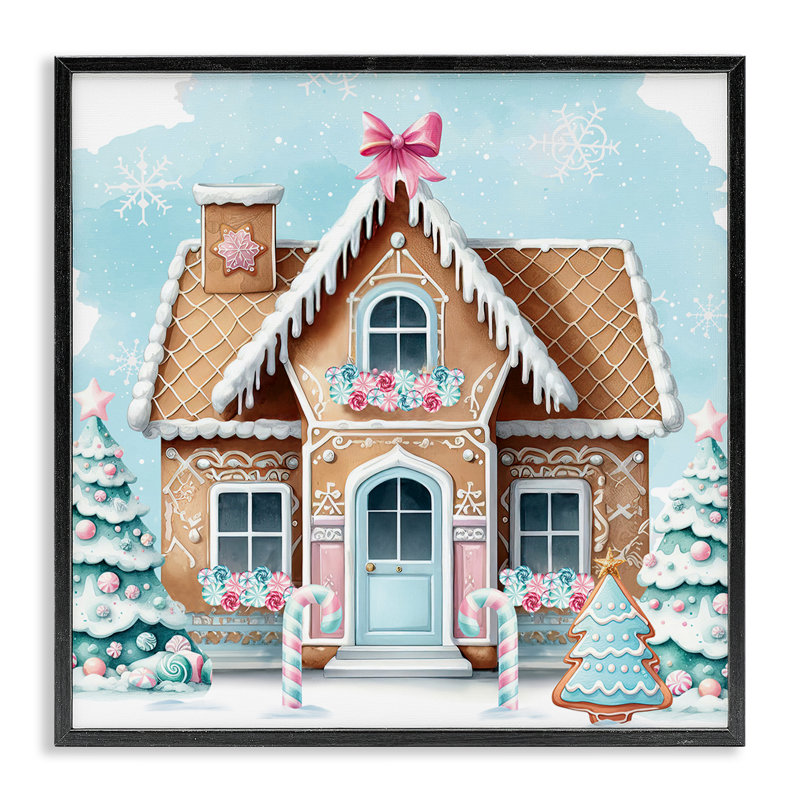 Art de la giclée maison en pain d'épice par Nicole DeCamp, H 12 po x l 12 po, Giclée encadrée noir minuit