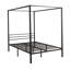 Volare Metal Industrial Four-Poster Bed Frame-1740867190