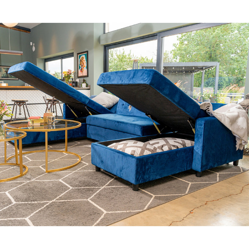 Shawny 6 Seater Sofa Bed, Blue