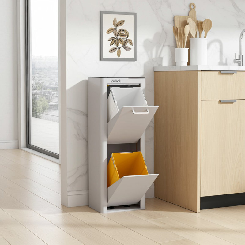 Poubelle 10 gallons avec bac de recyclage