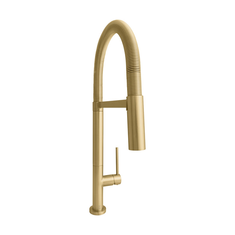 Robinet de cuisine incliné ZLINE en bronze champagne (INC-KF-CB)