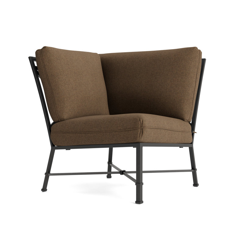 Venetian Outdoor Patio Sectional, Fusion Moccasian, Textured Pewter