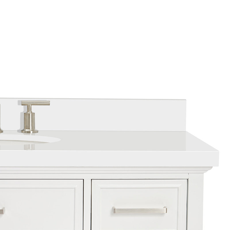 Kensington 37'' W Single Vanity, White, Oval