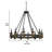 Geraghty 12 - Light Wagon Wheel Chandelier