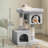Franjo Manufactured Wood Velvet Cat Tree-1899281641-1899281645