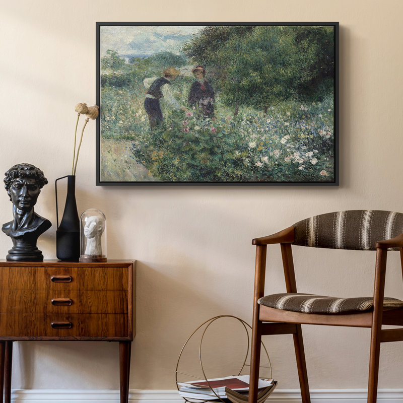 Botanique rétro - LV III, Toile avec cadre flottant noir, H 25 po x l 37 po x P 2 po