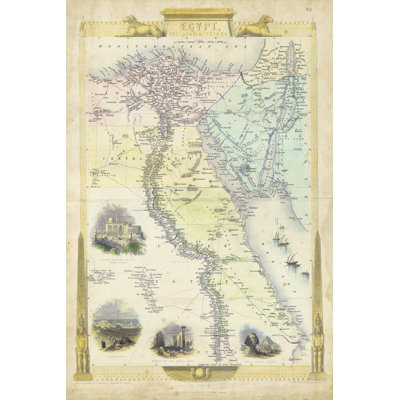 Carte rétro de l'Égypte