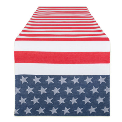 Stars and Stripes Jacquard Table Runner