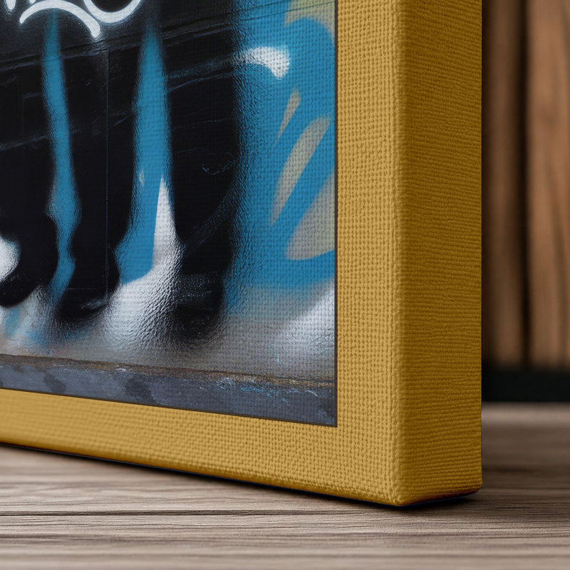 Urban Silhouettes Industrial - Wrapped Canvas, 18x12 - 45.7 x 30.5 cm, Ochre Border
