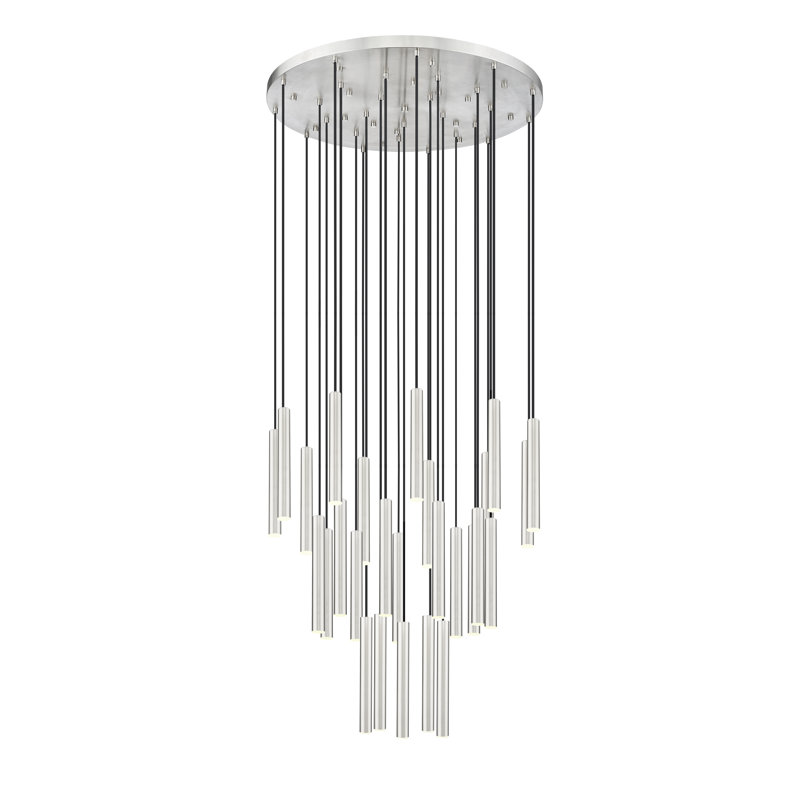 Lustre 27 lumières Lansdown, Nickel brossé