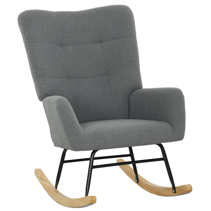 Teddy Velvet Rocking Chair