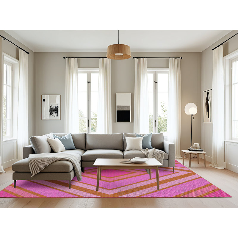 Geometric Indoor Rug, Rectangle 8' x 12'