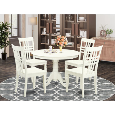 Dewar Rubberwood Solid Wood Dining Set