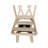 Decosmo Swivel Solid Wood Counter Stool with Solid Wood Frame
