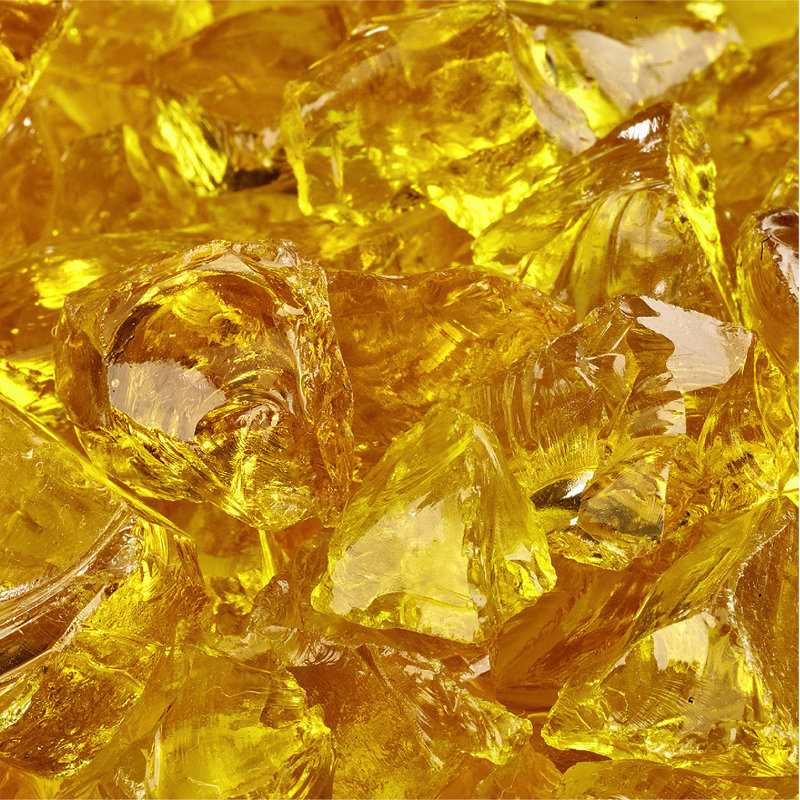 Foyer en verre à foyer cassé, Jaune tournesol, 1/2" - 3/4"
