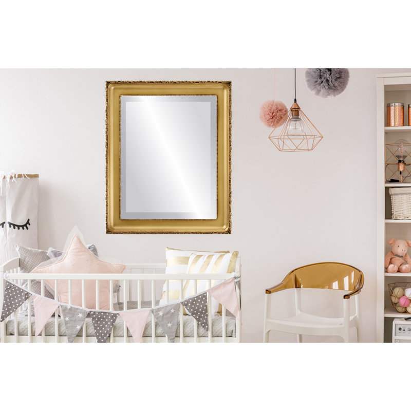 Reposa Rectangle Mirror, 23" H x 19" W, Desert Gold