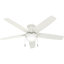 Ventilateur de plafond à profil bas 52 pouces avec lumières et chaînes à tirer Hunter-102498230-102498231