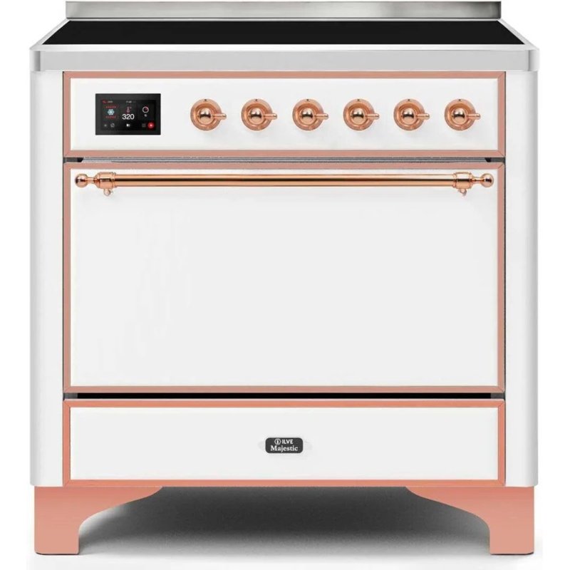 Cuisinière à induction sur pieds 36 po Majestic Ii, Burgundy/Bronze