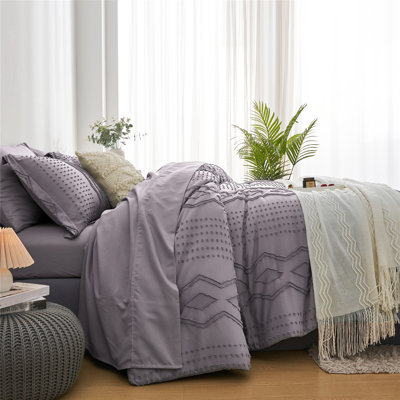 7pieces(queen/king)cozy Luxury Microfiber Comforter Set For All Seasons, Fluffy & Breathable Comfort Bed In A Bag Set For Student/friends/family, A Cloud-like Sleeping Space , Spring/summer/autumn/winter, Great Gift/home Decor
