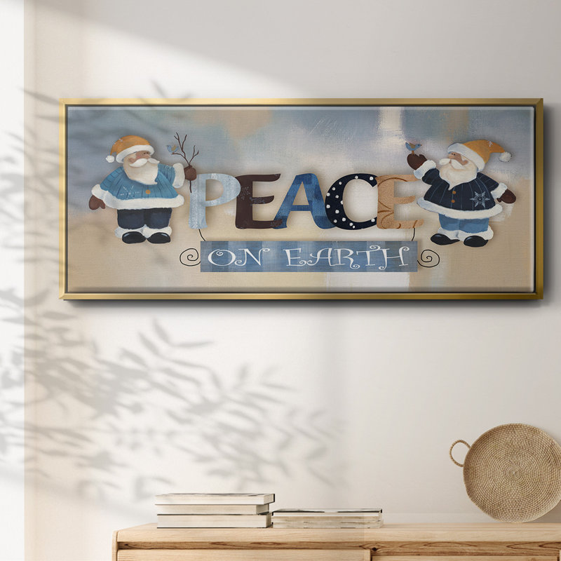 Santa Peace- Framed Canvas