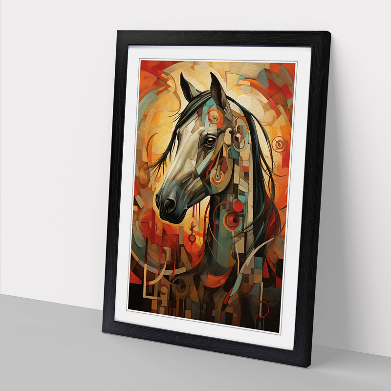 Horse Symbolism - Framed Print, Black Framed, 64cm H x 46cm W x 2cm D