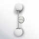 Bridgit 2 Light Glass Steel Dimmable Wall Sconce