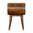 Chestnut Circular Open Bedside, 1-Drawer