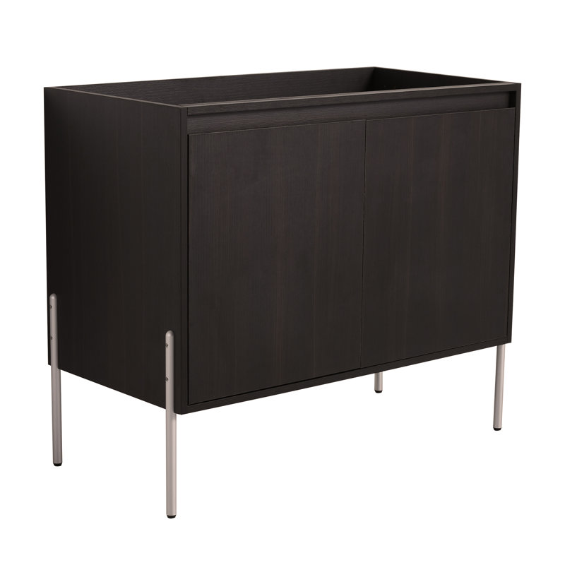 Meuble-lavabo sur pied 36 po, armoire de rangement avec portes à fermeture douce - excluant l'évier