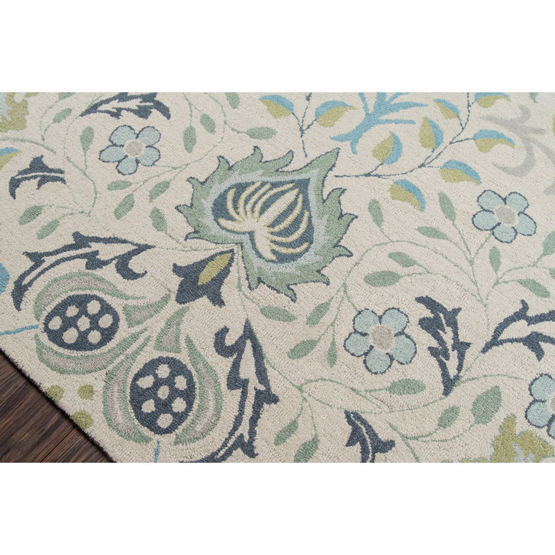 Annechien Wool Floral Indoor Rug, Rectangle 2' x 3'