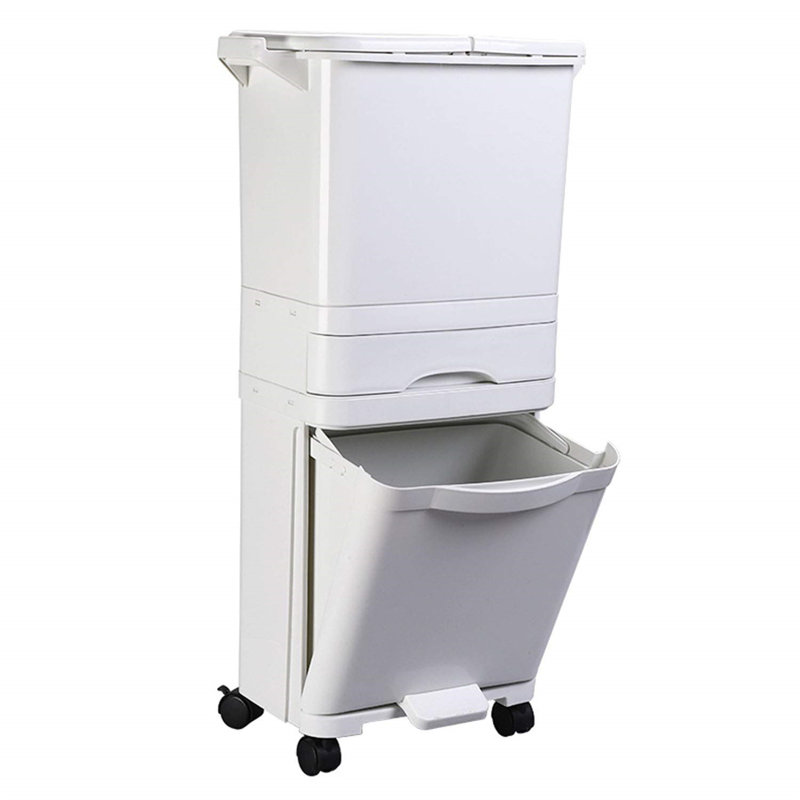 Plastic Step On Waste Bin - 30L
