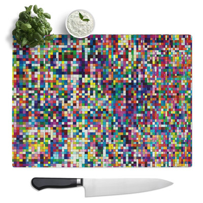 Pixel Pattern Vol.8  Glass Chopping Board