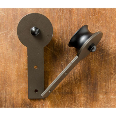 Ensemble de quincaillerie pour porte de grange ronde à une porte