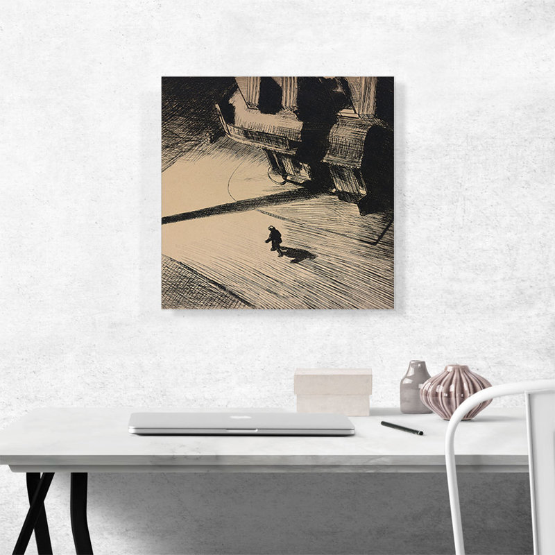 Night Shadows 1921 - reproduction, H 18 po x l 18 po x P 1,5 po