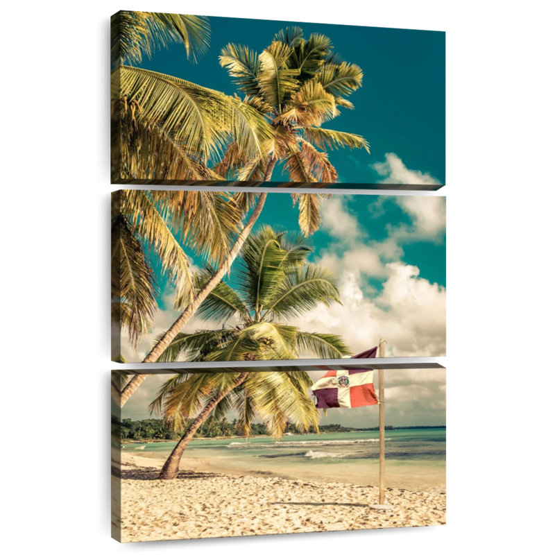 Gillard Gillard et drapeau des Caraïbes, H 45 po x l 28 po